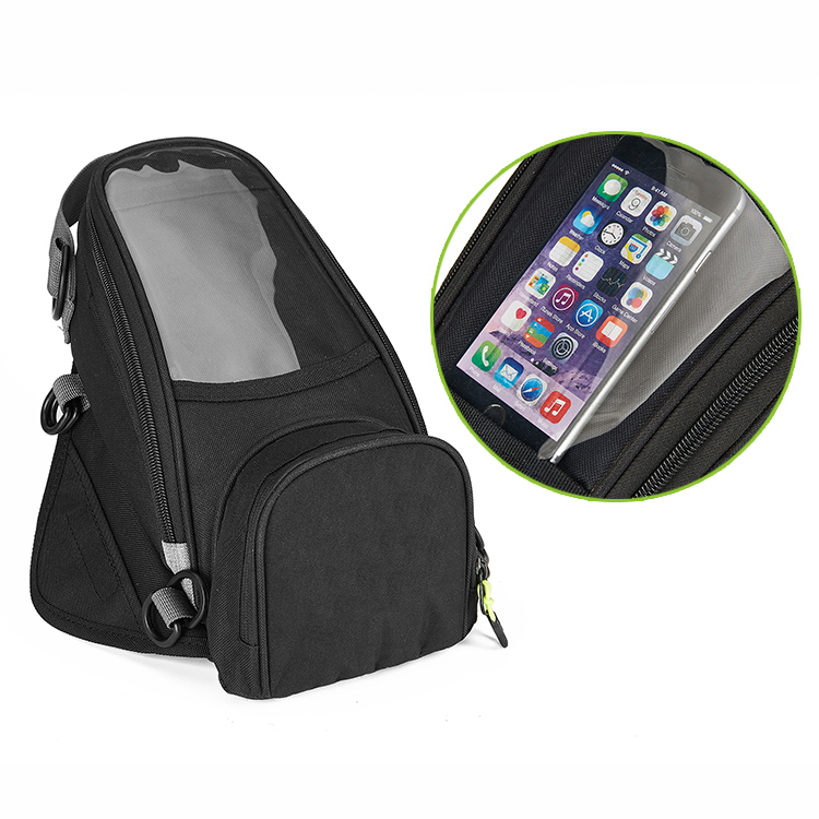 Универсальный Магнитный бак мотоцикла сумки черный с карманом сотового телефона