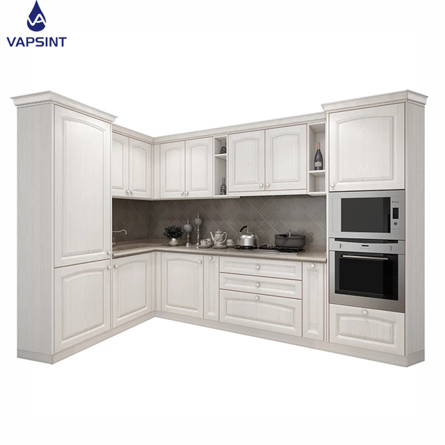 High quality pvc used modular lacquer kitchen cabinet