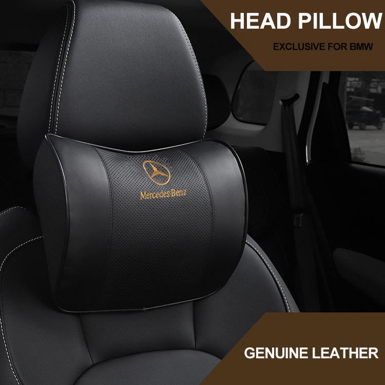 Оптовая продажа пользовательские авто кожа пены спинки сиденья шеи автомобиля подголовник подушка для Benz