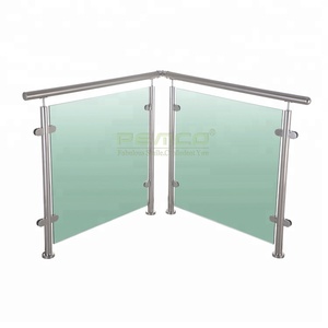 2019 stainless steel railing casting glass handrail glass railing balustrade for balcony