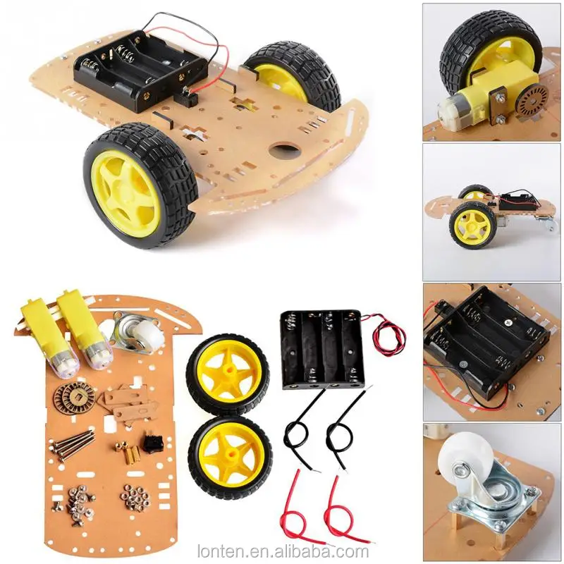 OEM Motor Smart Robot Car Chassis Kit Speed Encoder Battery Box 2WD
