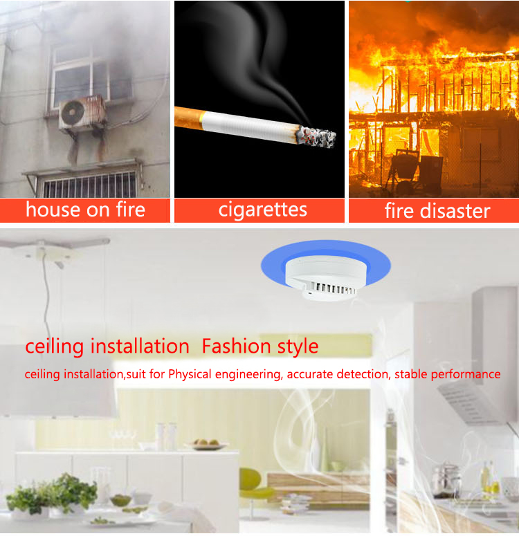 Conventional 2 Wired Network Combined Smoke And Heat Detector