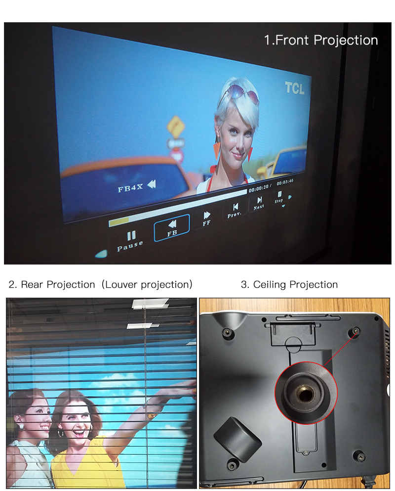 Excellent Quality 1280*800 Beamer Android Home Theater Native Full Hd 1080P Led Smart 4K Projectors