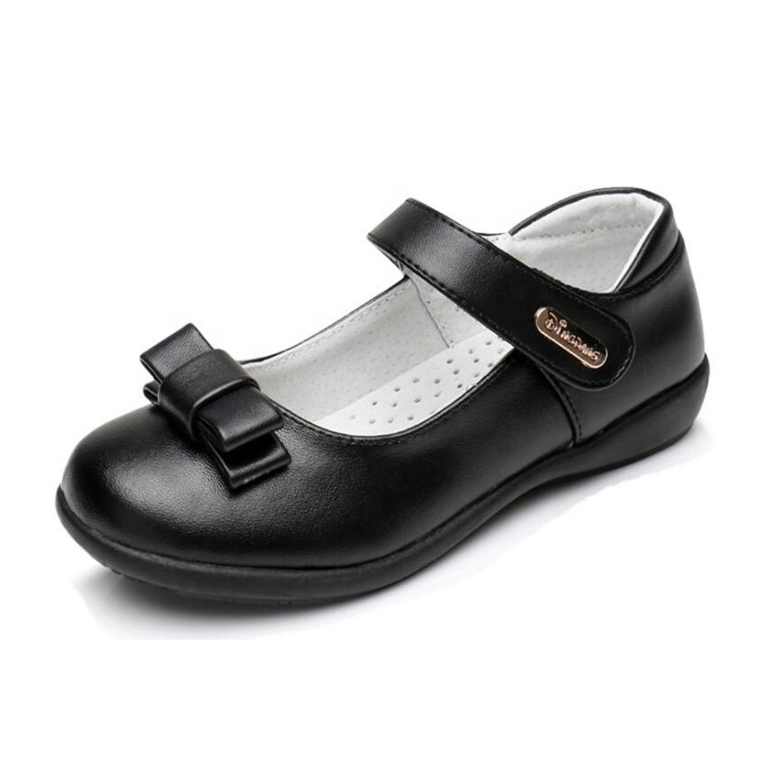 Новинка, школьная обувь из натуральной кожи, черные школьные туфли для девочек, детская обувь-униформа