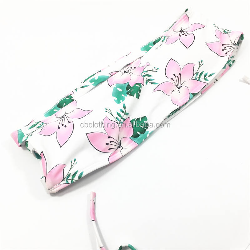 2021 Sexy Fashion Flora printed girl bikini swimwear hot sale