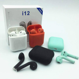 Newest I12 TWS amazon top seller 2019 wireless earphone headphones i12 tws