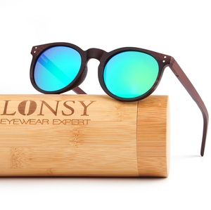 Newest design CE FDA certificated polarized bamboo arms logo frame sunglasses