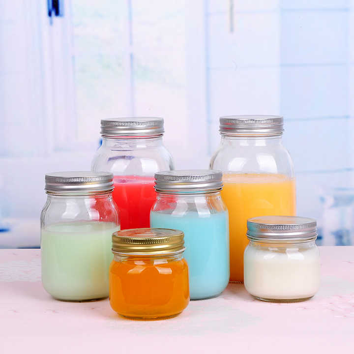 Sales of Various Models And Sizes Wide Mouth Glass Honey Bottles With Plastic Cap Honey Glass Jar