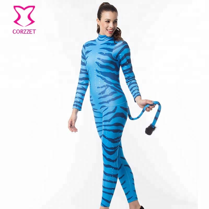 Флористическая Аватар, способный преодолевать Броды для взрослых для женщин на Хэллоуин, костюм на молнии костюм с хвостом для костюмированной вечерники на представление танцевальный костюм животного