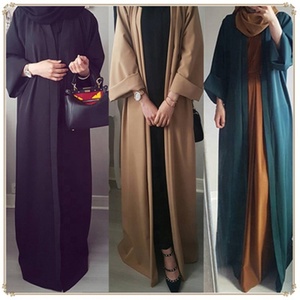 2019 new factory direct custom wholesale dubai kimono open abaya fabric muslim dresses