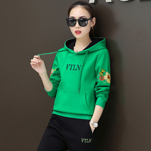 Hot Sale Custom Pretty pullover plain Long Sleeve Women's hoodies