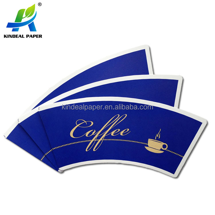 Raw material to make paper cup PE coated printed paper cup fan