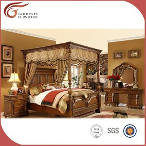 Luxury Canopy Bed Antique Bedroom Furniture Set A10
