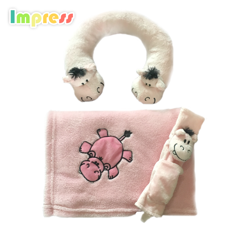 Коралловое флисовое детское мультяшное одеяло с игрушкой