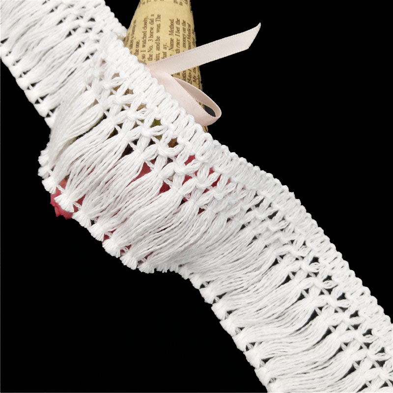 6 см 100% хлопок оптом отбеливатель бахрома кружева