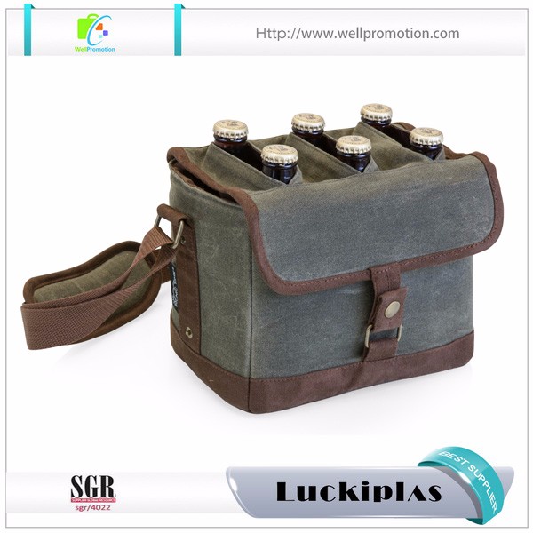 الثقيلة البيرة قماش برودة الحلوى ، خمر قماش 6 زجاجة حمل حقيبة النبيذ