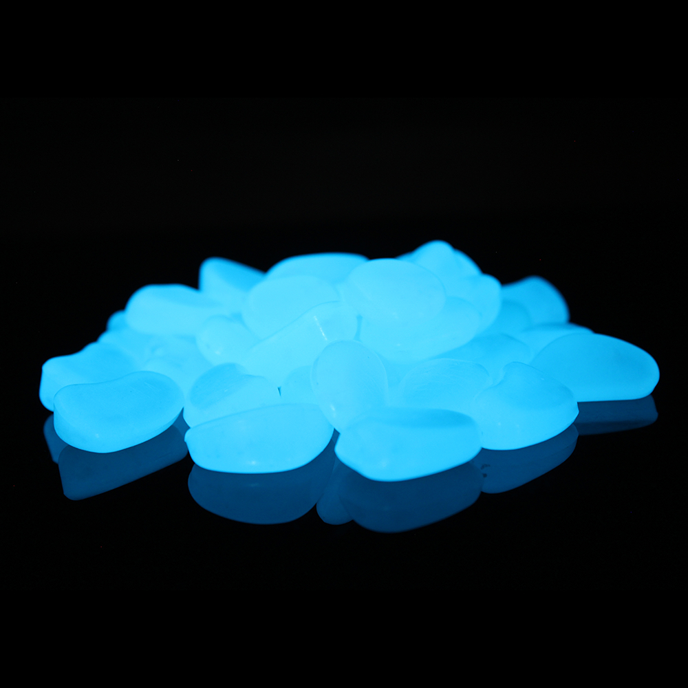 Небесно-голубая светящаяся в темноте Галька для украшения своими руками