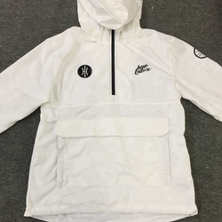 Granel por atacado logotipo personalizado sublimação dos homens à prova d' água simples em branco moletom com capuz jaqueta corta-vento