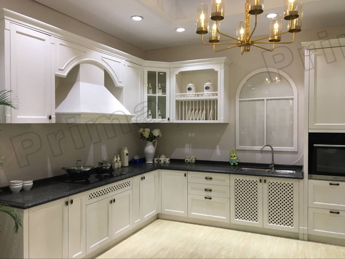 Apartment Solid Wood White Shaker Kitchen Cabinets Collection Soft Close 10x10