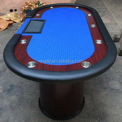 84 Inch Wooden Poker Table with plastic dealer tray