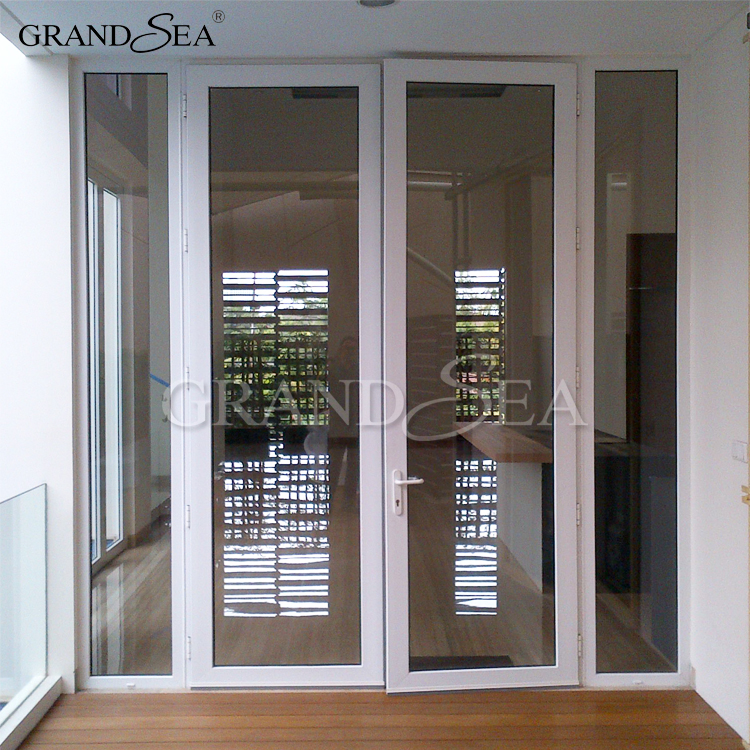 Vidrio de aluminio Oficina entrada swing puerta