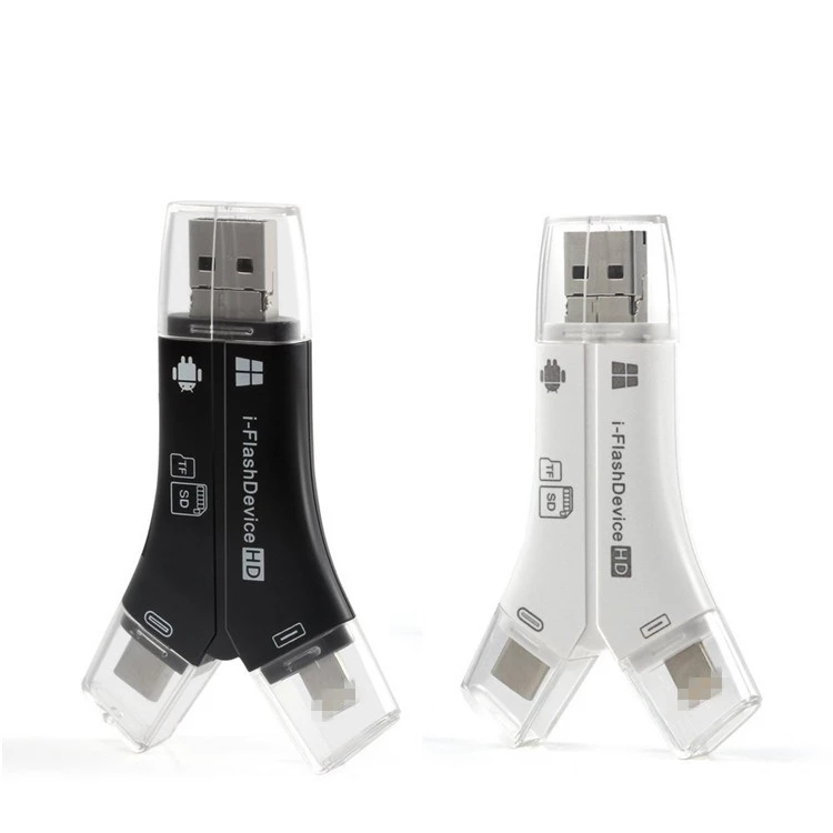 Мульти микро OTG 4 в 1 USB Type-C TF/SD Универсальный Micro USB кардридер для телефонов и ПК планшетов