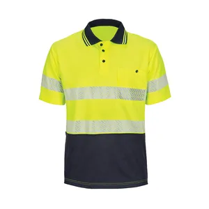 workwear manufacturers reflective hi vis yellow polo shirt 
