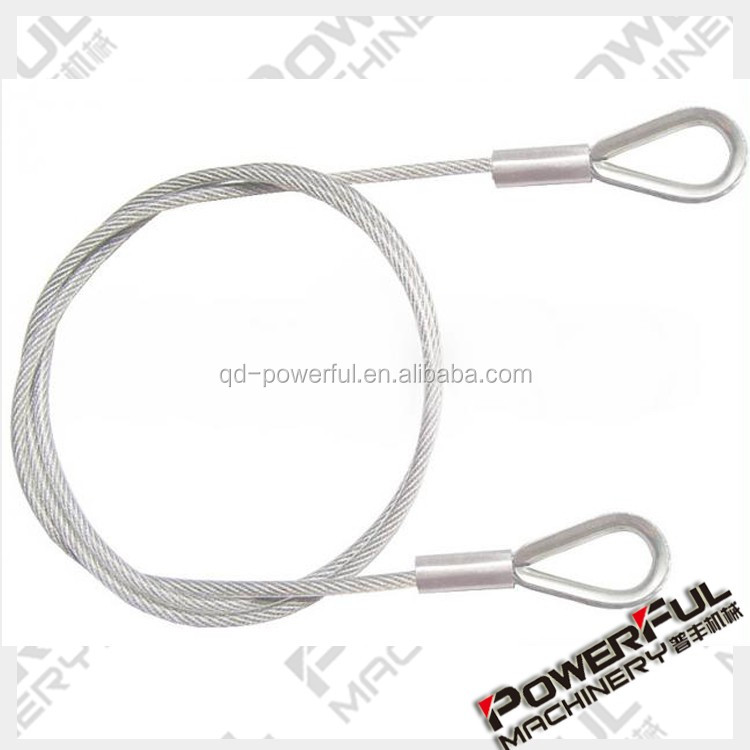 3mm 7x19 Galvanised Steel Wire Rope HARD EYE Sling Strop Fabrication 1 Meter