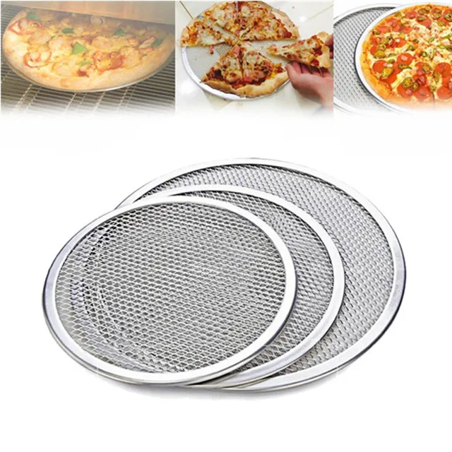 Runder Pizza-Aluminiumschirm erweiterte Masche für Pizzabacken