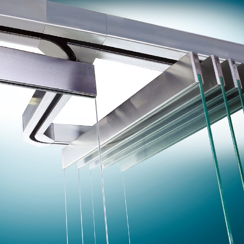 Exterior dobráveis frameless/contemporânea parede de vidro divisória do escritório com ferragem da porta deslizante