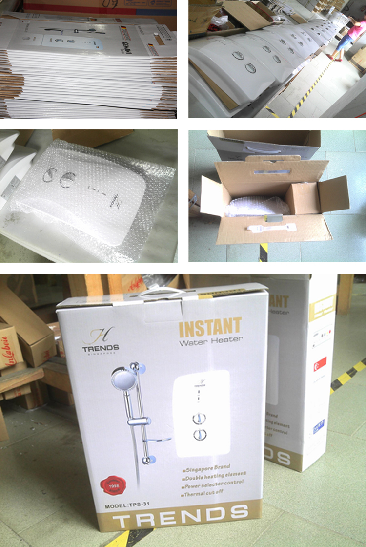 Powerful quickly heating 240V 8.0KW instantaneous bathroom electric shower water heater