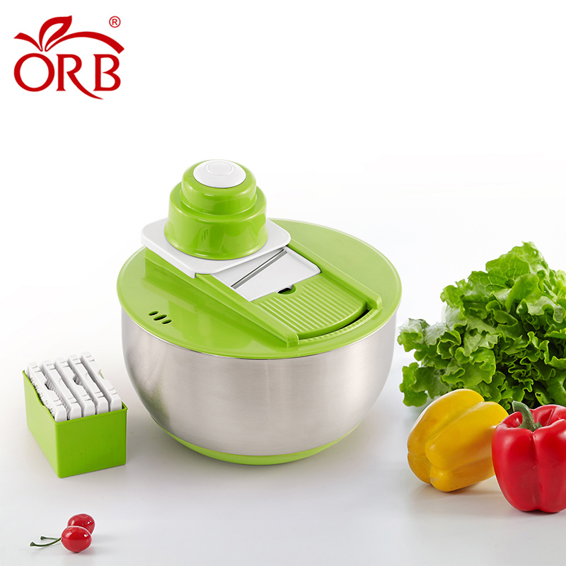 Convenient kitchen tool multi blades salad spinner food processor vegetable slicer chopper shredder