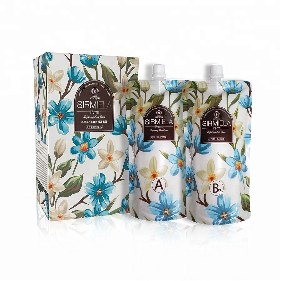 Профессиональные прямые человеческие волосы для салонов красоты, восстанавливающая Перманентная Завивка с ароматом