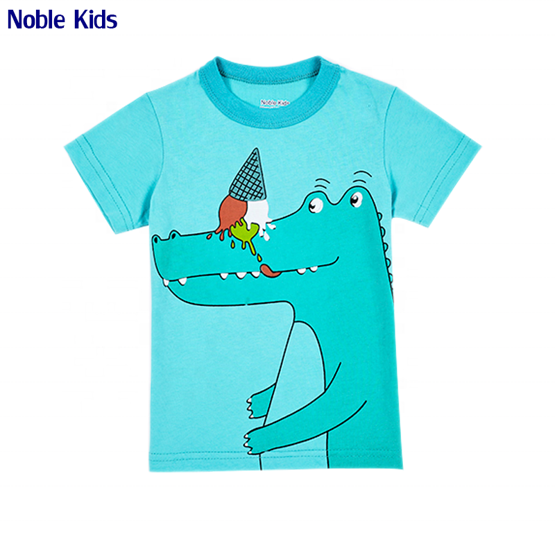 Новая дешевая цена для маленьких мальчиков оптовая продажа летней одежды 100% хлопок Детский животные футболка Сделано в Китае