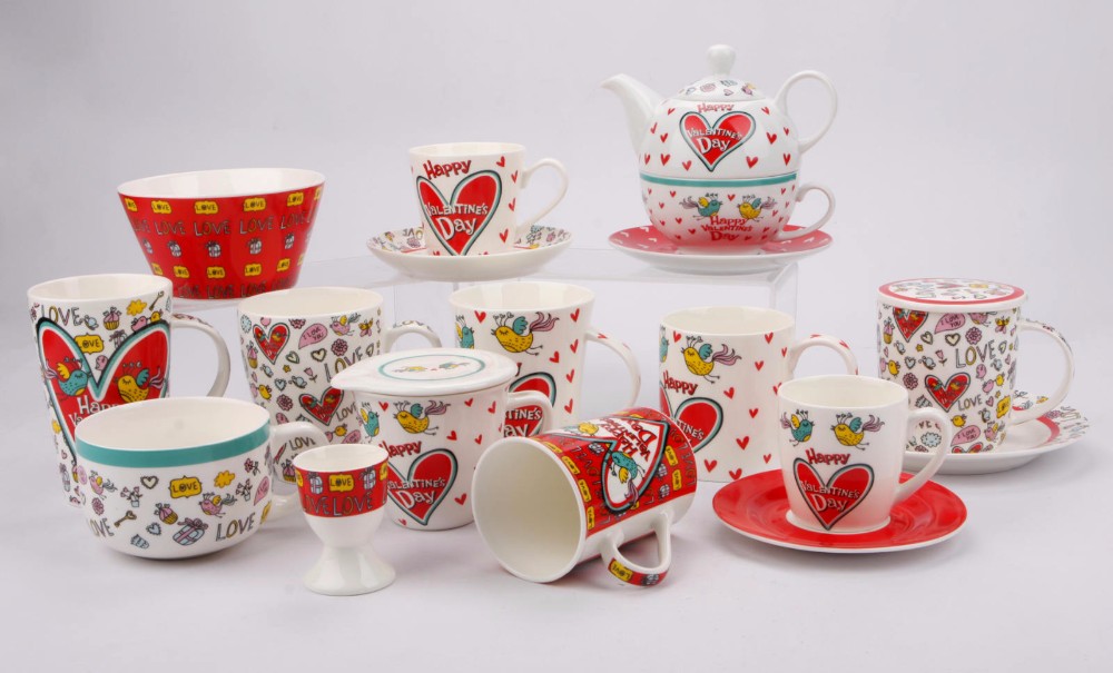Eco Friendly Country Style Elegant Ceramic Dinnerware Set For Decoration