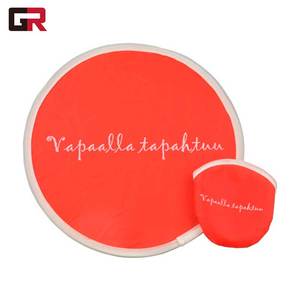 Custom Nylon Sublimation Hand Foldable Fan With Pouch Mini Round Foldable Fan