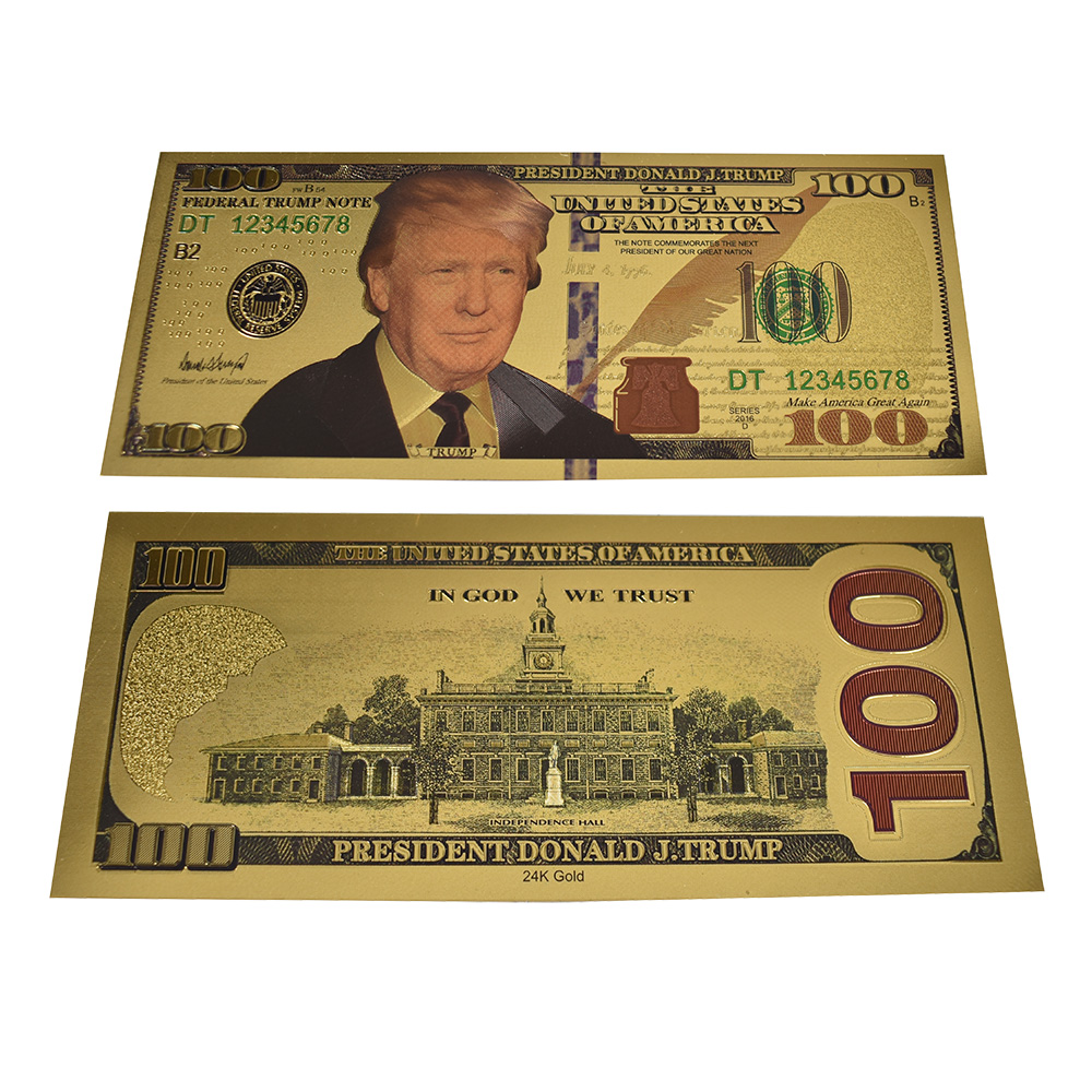 Donald Trump 24k Gold $1000 Bill For Collectors Good present pack of 1 bill