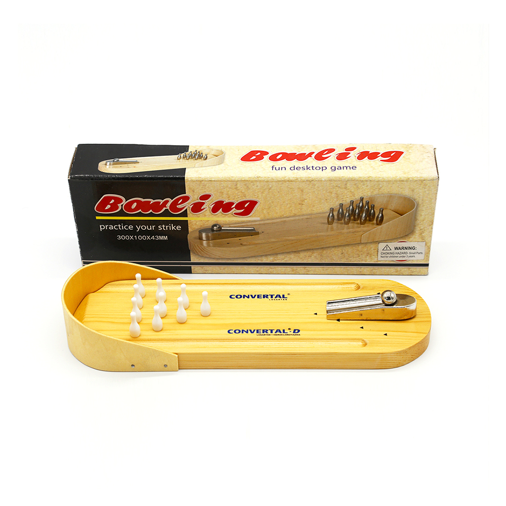 Настольный Деревянный Мини-набор для боулинга