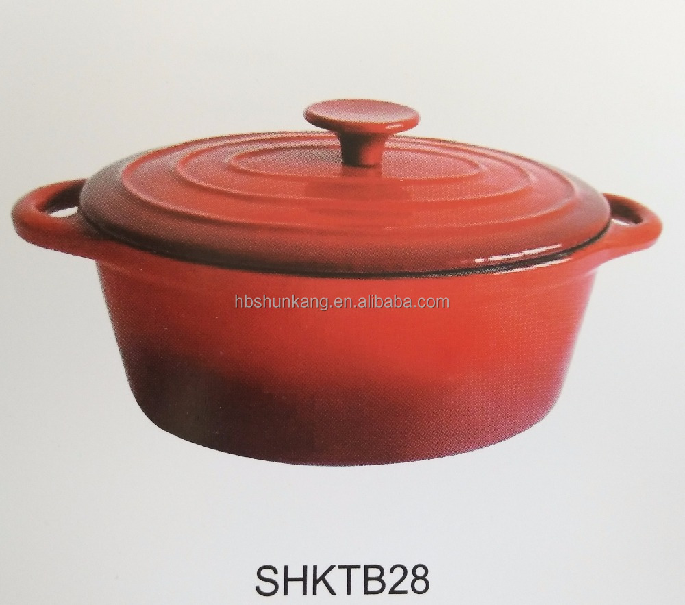 Catálogo de fabricantes de De Hierro Fundido Oval Olla de China Oval 4.5qt cacerola de hierro fundido esmaltado