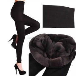 Alinhado PELE Leggings Asteca Impressão Inverno Lã Grossa Estiramento Calças Apertadas Calças stretch Lápis leggings
