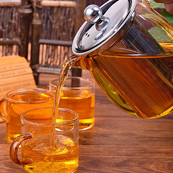 Borosilicate Glass Tea Pot With Infuser Heat-resistant Glass Pot For Tea
