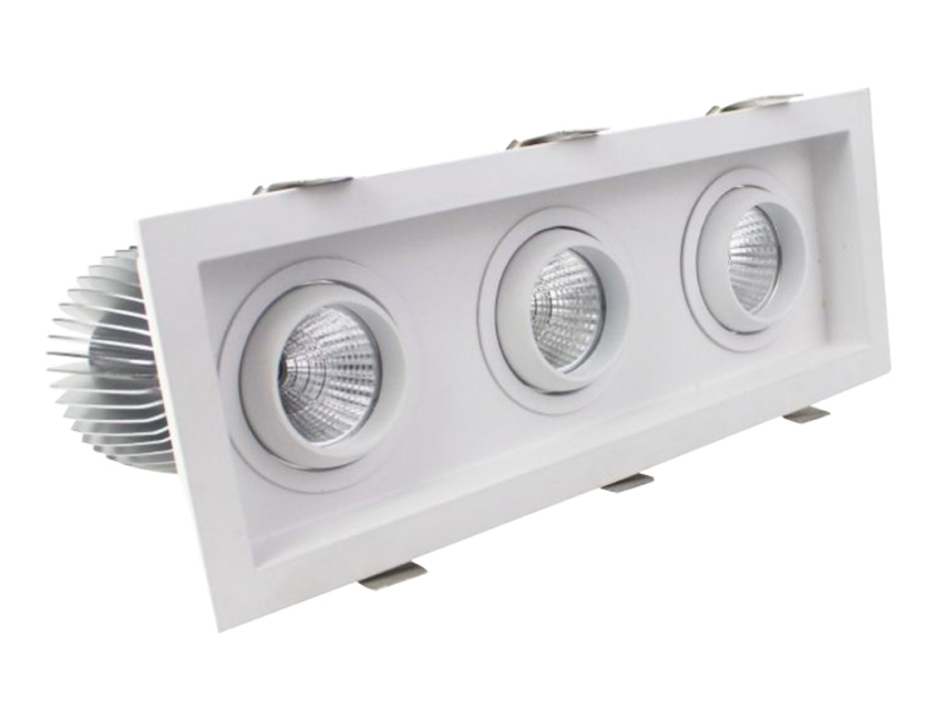 Одна Головка/2 головки/3 головки встраиваемый потолочный светодиодный светильник для решетки 3000-9000K
