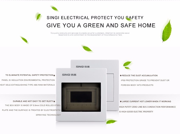 White color and PC material panel 4 way electrical behind wall junction box