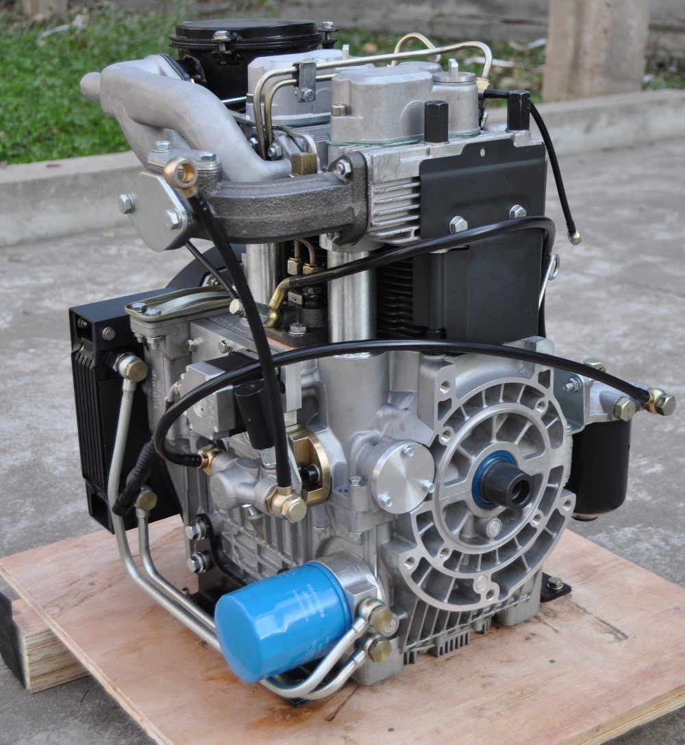 12ld477-2 20hp 风冷 2 缸 18hp 小型柴油发动机 hf-a20f lombadini