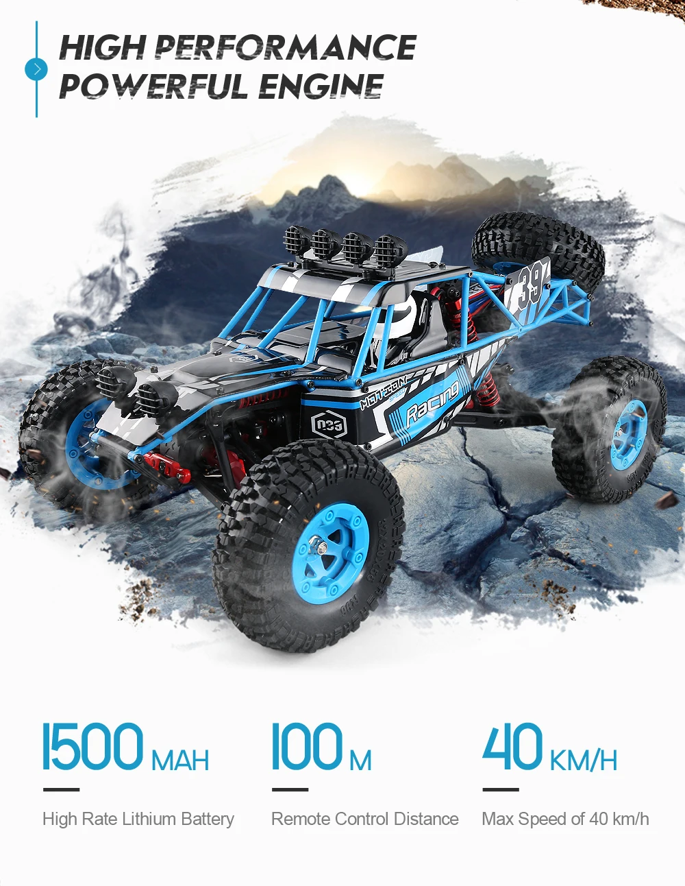 JJRC Q39 1/12 2.4G 40KM/H Highlandedr Short Course Truck Rock Crawler Off Road RC Car VS WLtoys 12428 REMO 1631 Toys