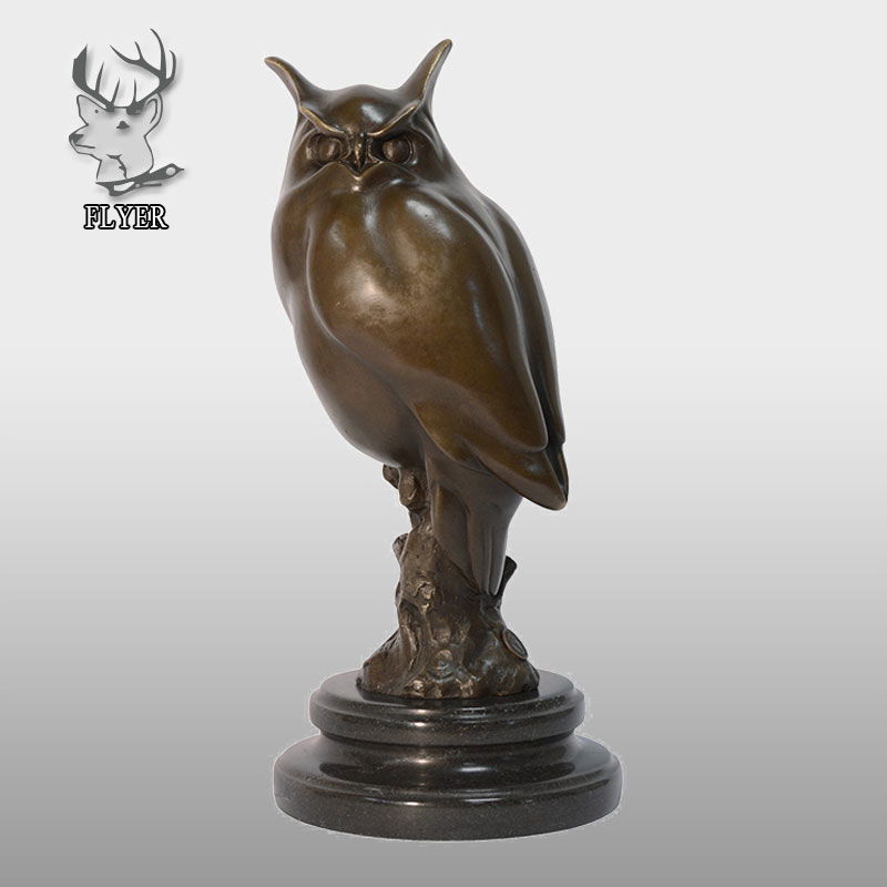 ミネルバ夜フクロウのブロンズ像 - ライフサイズの装飾用彫刻販売