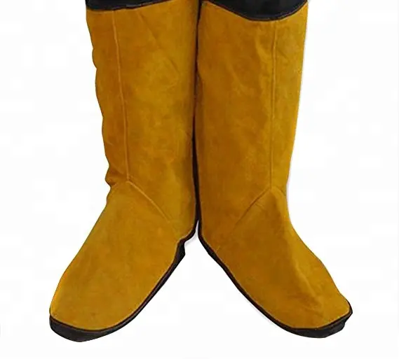 AP-9400 Pairs 9" FR Cowleather Welding Leggings and Spats Gaiter Shoe Protector