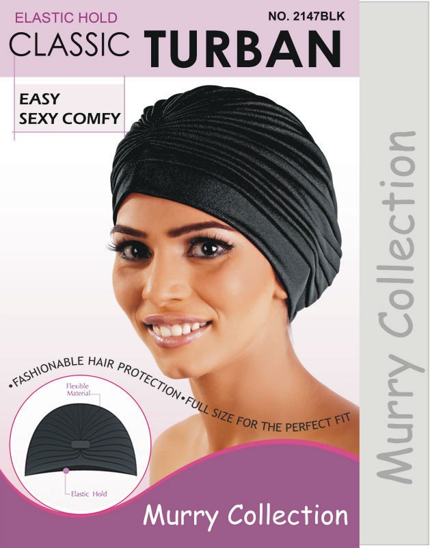 With Elastic Hold In Different Colours # 2147 Murry Collection Classic Turban