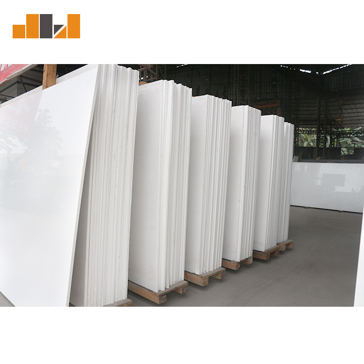 Pure White Color Nano Glass Surface Kitchen Cabinet Countertop
