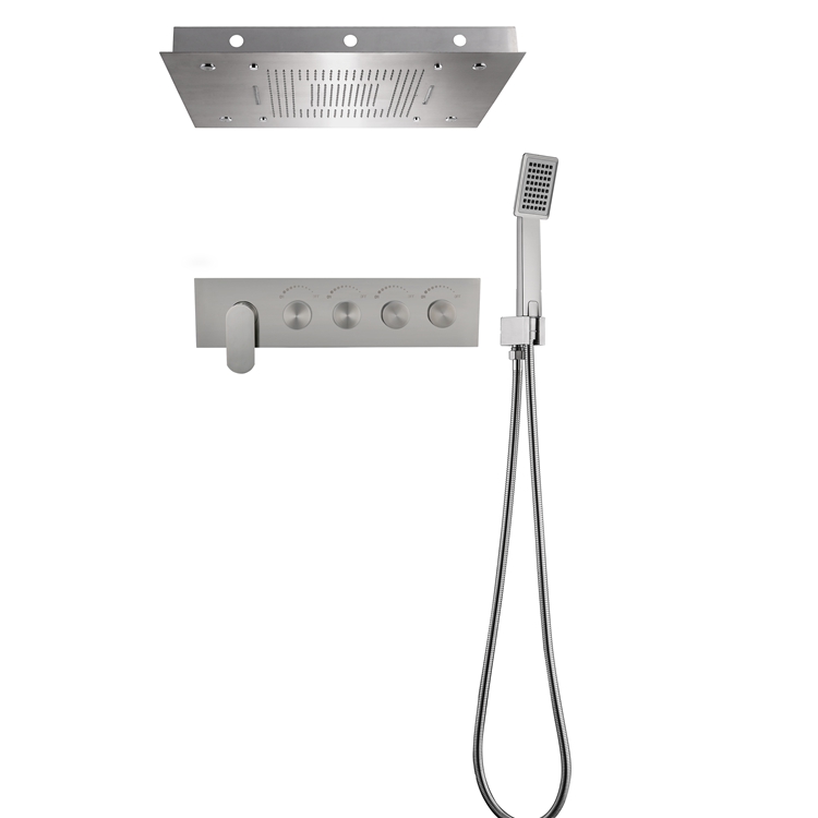 best selling wall mounted rainfall stainless steel concealed faucet shower set